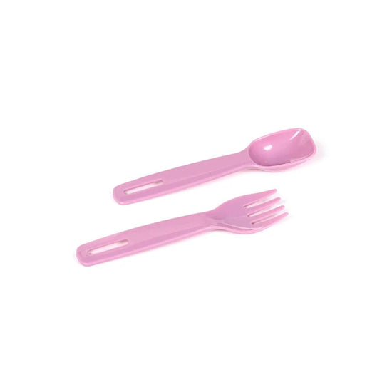 katten lunchbox met kliksluiting en bestek โจ