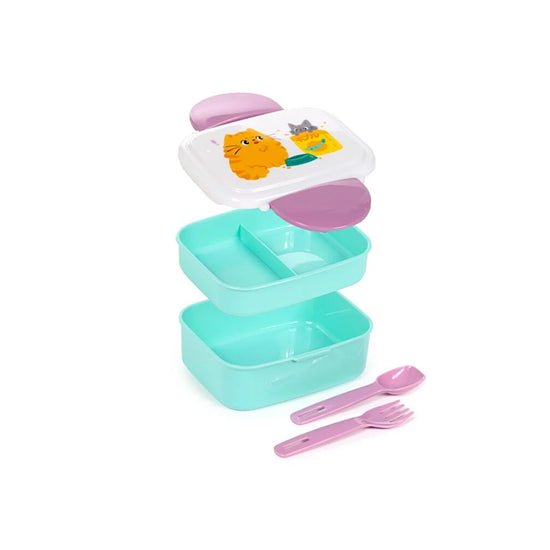 Beans & Co lunchbox open met twee lagen ๐