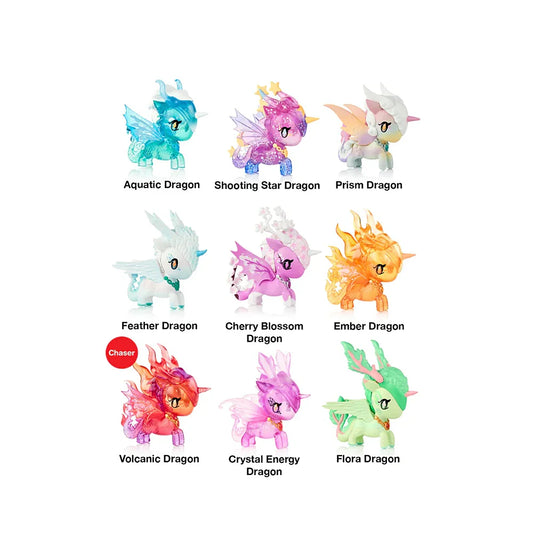 tokidoki mythical dragon unicorno blind box serie met alle varianten en chaser