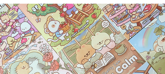 Joyful relaxation with our cozy coloring books