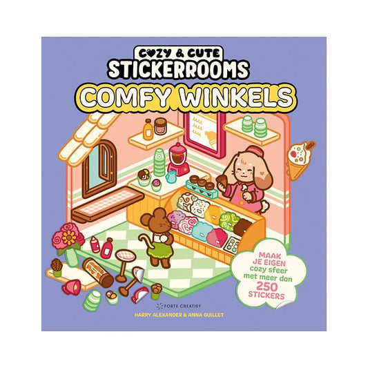 Comfy Winkels cozy stickerboek van Harry Alexander & Anna Guillet – voorkant