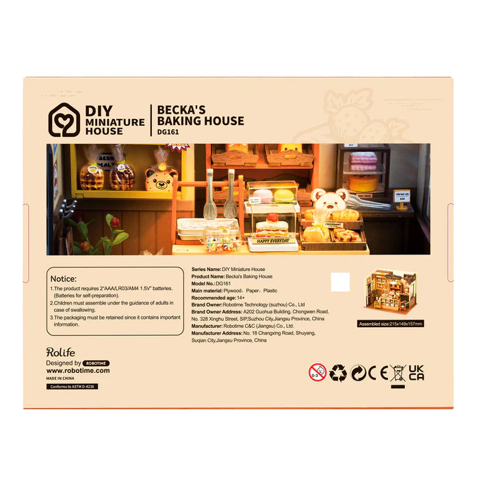 Rolife | Miniatuur huisje: Becka's baking house - 20 cm