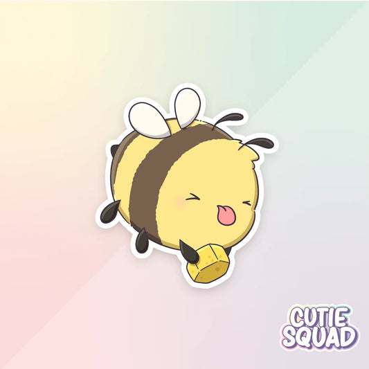 funny bees sticker van cutiesquad met honingraat