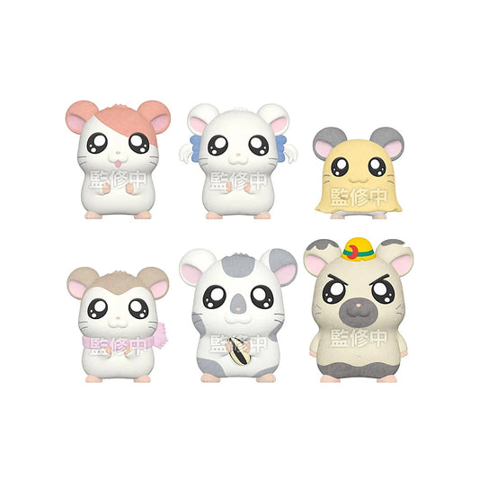 hamtaro figuurtjes collectie compleet overzicht, alle 6 karakters zichtbaar