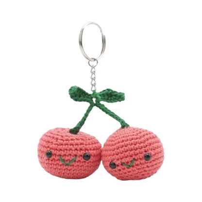kawaii kersjes sleutelhanger gehaakt