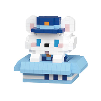 Mini Bricks Peekaboo – Politiehond blokjes set, stoere kleine buddy