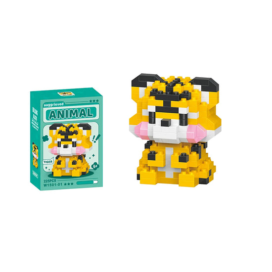 bouwpakket mini tijger met bricks