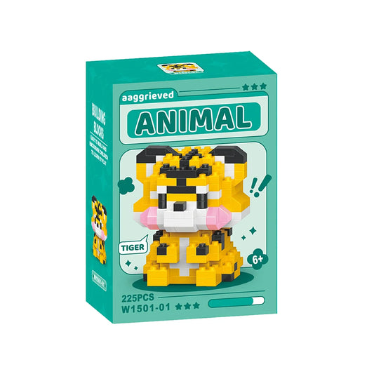 zittend tijgertje in kawaii stijl