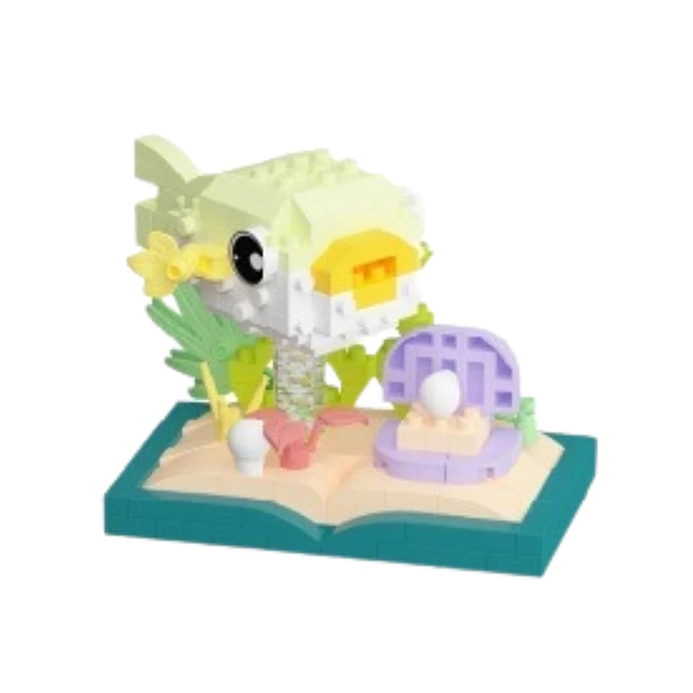 Puffer fish mini bricks set - bouwstenen zeedier
