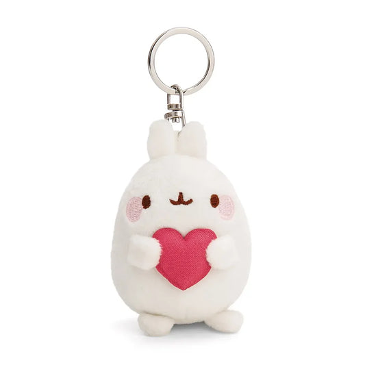 Molang Sleutelhanger 8 cm met Rood Hartje – Kawaii Accessoire