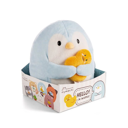 kawaii duo: pinguïn waddle met eendje