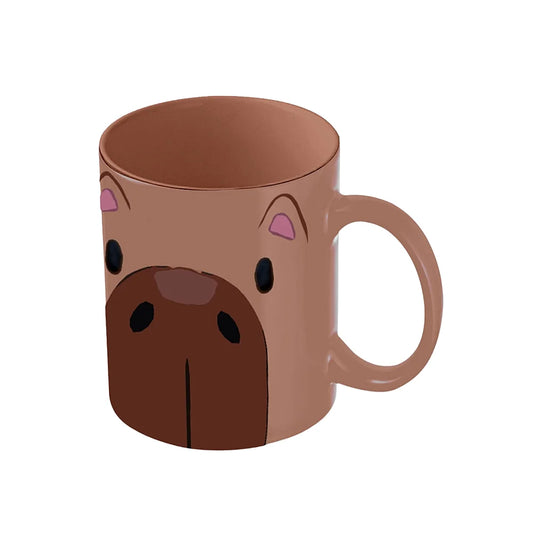 kawaii capibara mok 300ml van keramiek met vrolijk capibara gezicht