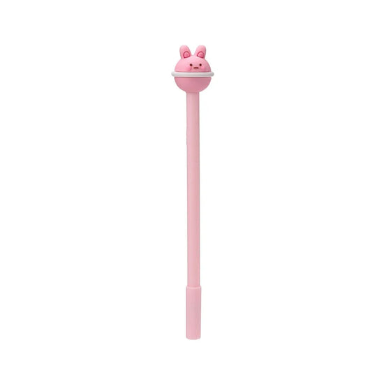roze planeet pen met schattig diertje