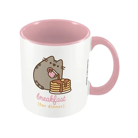 kawaii pusheen mok met siroop en pannenkoeken