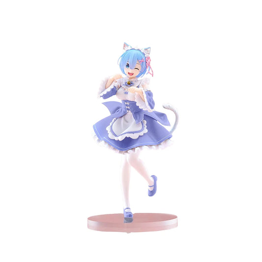 rem cat maid prize figure 18cm officiële taito re:zero