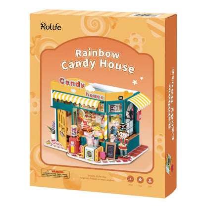 Rolife | Miniatuur winkeltje: Rainbow candy house - 24 cm