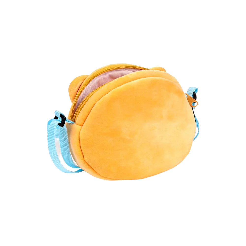 Schoudertasje Shiba Inu – Achterkant met verstelbare band en pluche afwerking