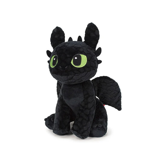 zittende toothless knuffel 30 cm, felblauwe ogen en zachte pluche in vriendelijke pose